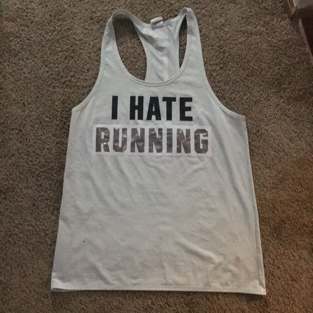 White ,pink Victoria secret ,athletic shirt